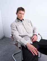 Topman ripstop overshirt in stone