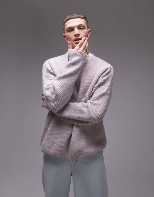 Topman – Rosa, avslappnad och borstad tröja