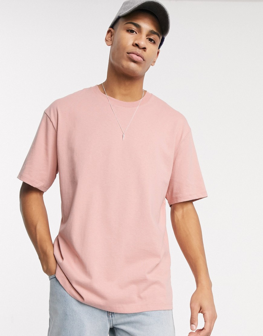 Topman – Rosa t-shirt i oversize-modell