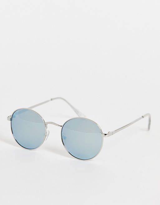 Asos Men Accessories Sunglasses Round Sunglasses Round sunglasses with mirrored lens 