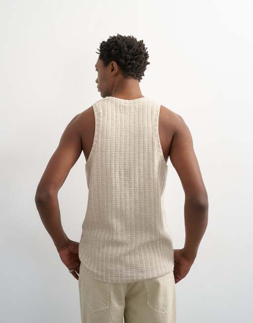Topman - Ruimvallend hemdje met textuur in stone, 5 van 5