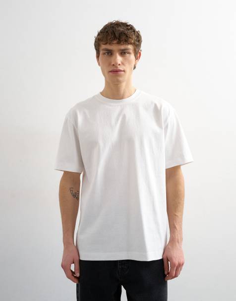 Topman - Ruimvallend T-shirt in wit - view 1