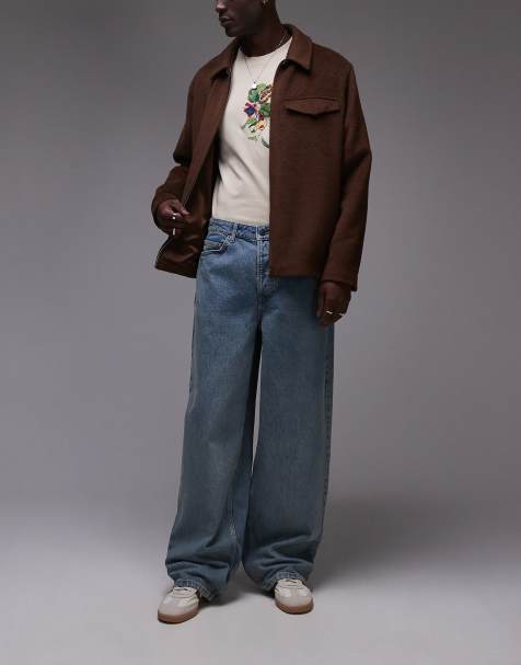 Topman - Ruimvallende jeans in vintage mid-wash - view 1