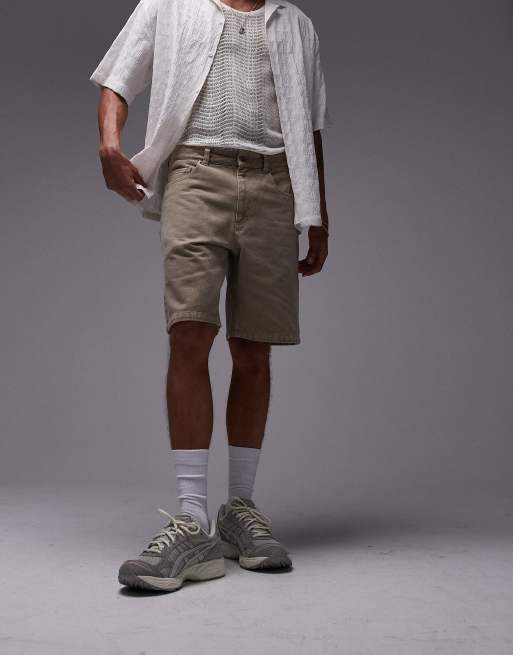 Topman - Ruimvallende short in stone