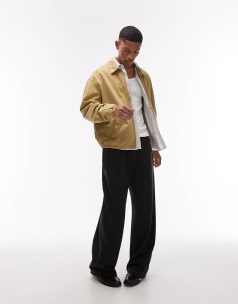 Topman – Sandfärgad harrington-jacka i twill - view 1