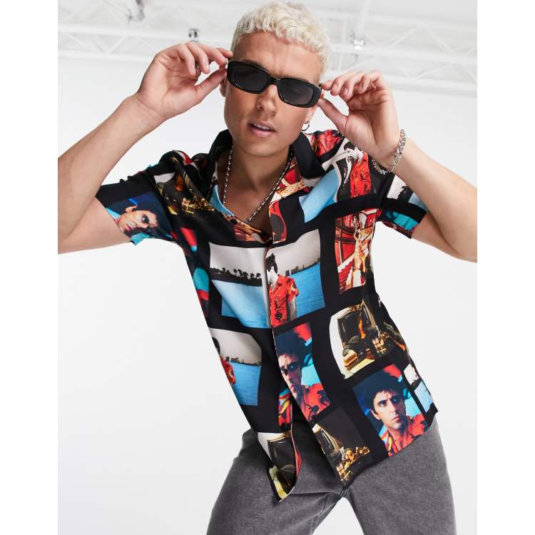 Topman Scarface Camicia multicolore con stampa di foto ASOS