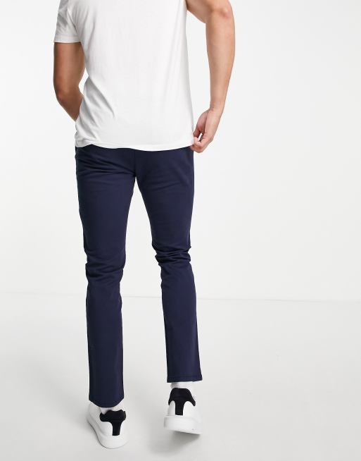 Topman – Schmal geschnittene Chinohose aus Baumwollmix in Marineblau, 2 von 4