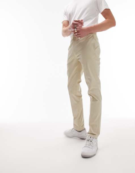 Topman – Schmal geschnittene, elegante Chinohose in Stein - view 1