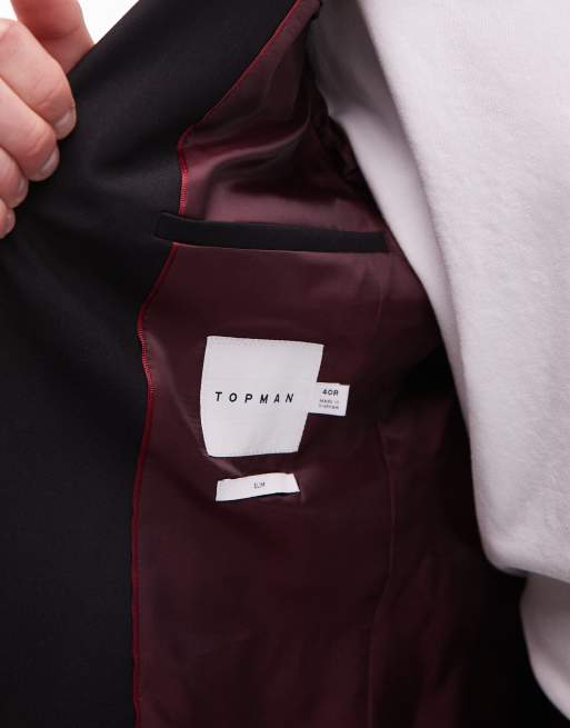 Topman – Schmal geschnittener Anzug in Schwarz