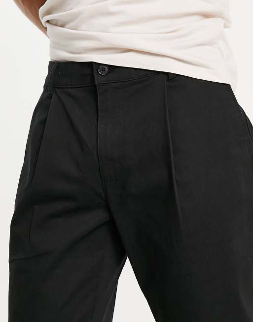 Topman – Schmal zulaufende Chinohose aus Baumwollmix in Schwarz, 3 von 4