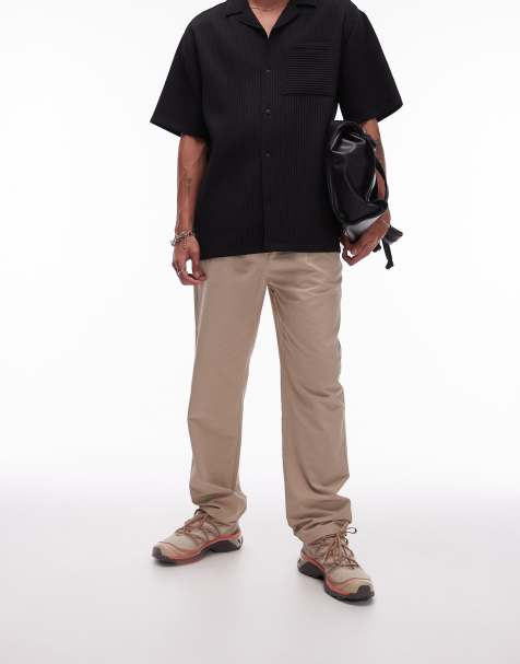 Topman – Schmal zulaufende Hose in Steinbeige - view 1