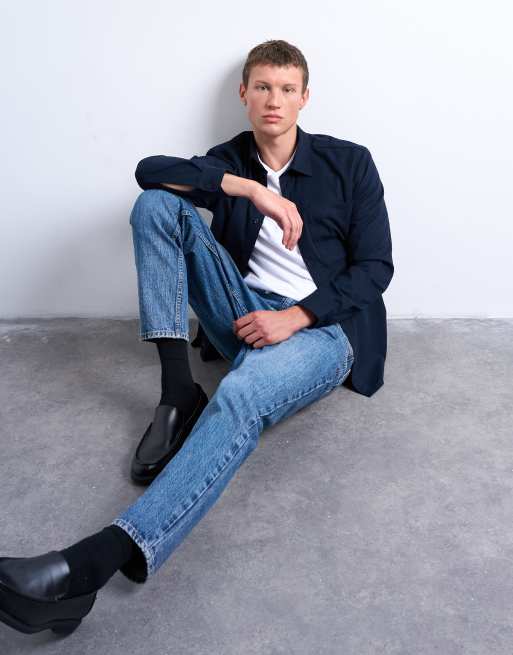 Topman – Schmal zulaufende Jeans aus festem Denim in mittlerer Waschung, 2 von 5