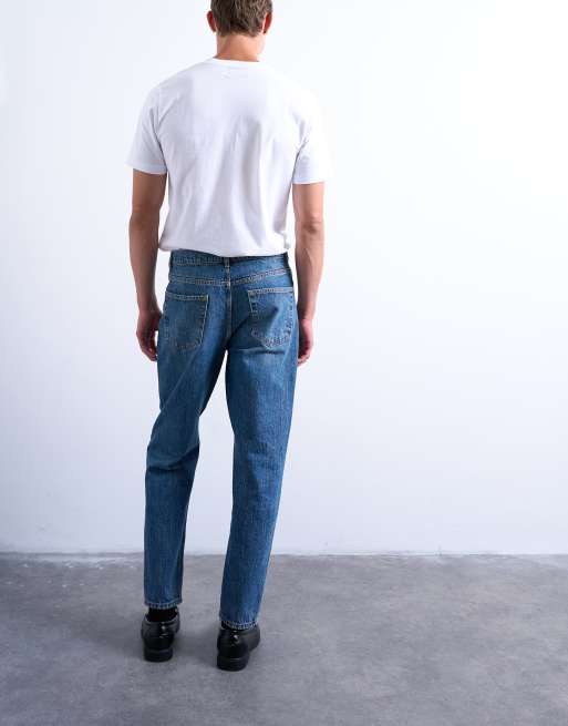 Topman – Schmal zulaufende Jeans aus festem Denim in mittlerer Waschung, 5 von 5