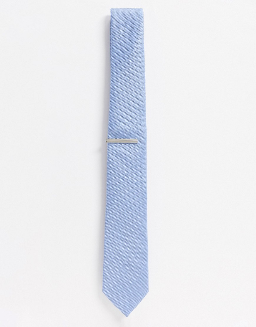 Topman - Set con cravatta e spilla blu-Multicolore