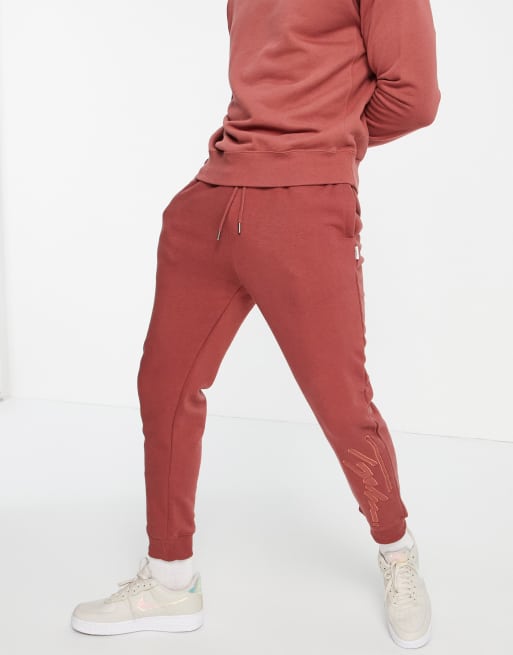burgundy sweatpants mens