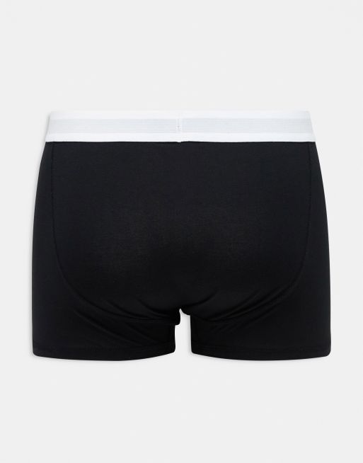 Topman - Set van 3 boxershorts in zwart met witte taillebanden, 3 van 4