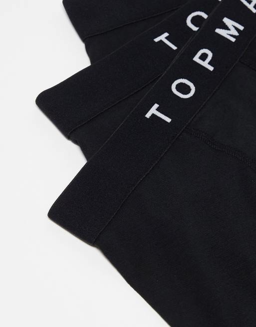 Topman - Set van 3 boxershorts in zwart met zwarte taillebanden, 4 van 4