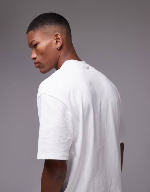 Topman - Set van 3 ruimvallende T-shirts in zwart, wit en antraciet, 3 van 4