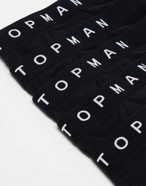 Topman - Set van 5 boxershorts in zwart met zwarte taillebanden, 4 van 4