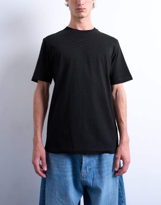 Topman - Set van 5 klassieke T-shirts in zwart, 4 van 5