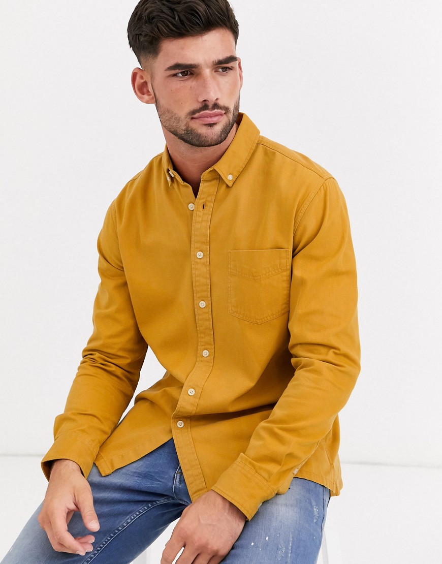 Topman shirt in mustard-Yellow