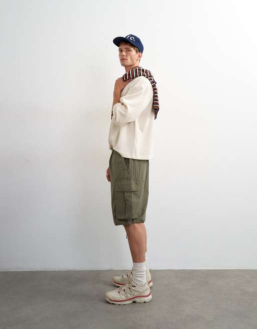 Topman short cargo coupe ample kaki, 2 de 5
