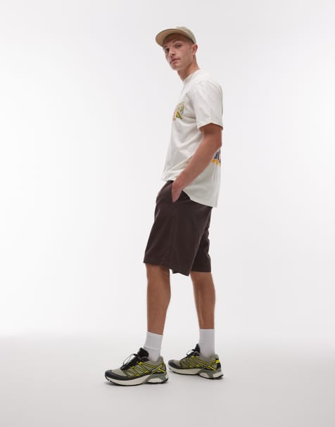 Topman - Short chino en coton - Marron délavé - view 1