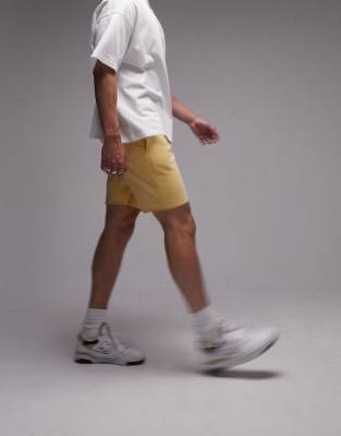 Topman - Short classique - Jaune - Topman - Modalova