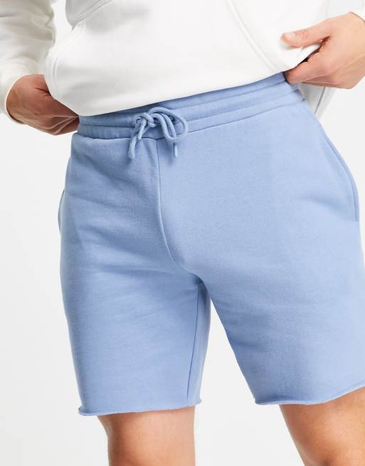 Lot de 2 Short Homme Coton Bermuda décontractés Cordon de Serrage Réglable  Taille bleu