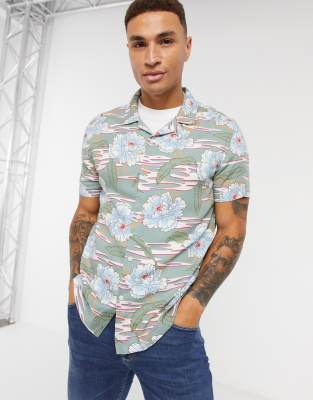 mens short sleeve hawaiian shirt