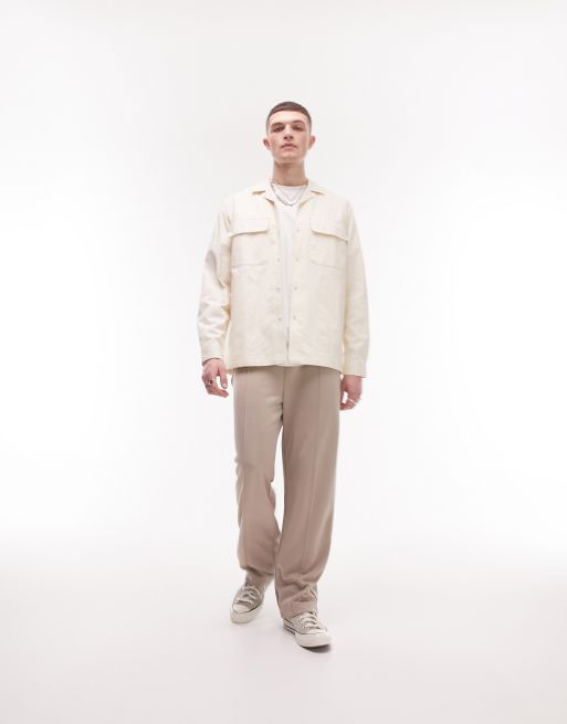 French Connection twill utility jacket in dark yellow