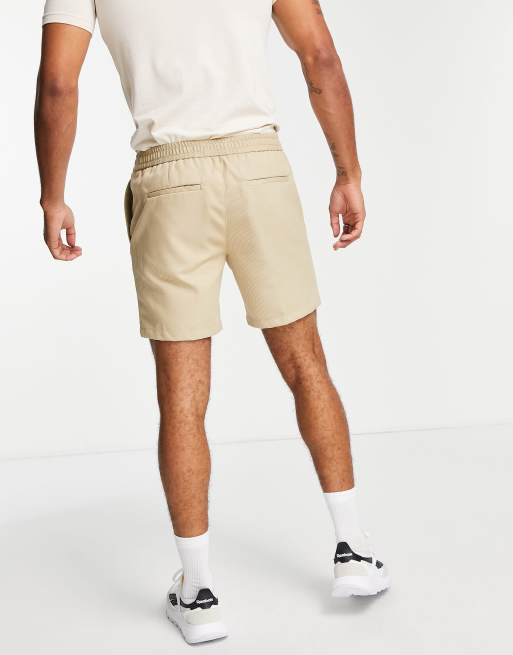 Topman - Short slim en sergé à pinces - Taupe, 3 de 4