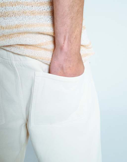 Topman – Shorts aus gewaschenem Twill in Neutral, 5 von 5