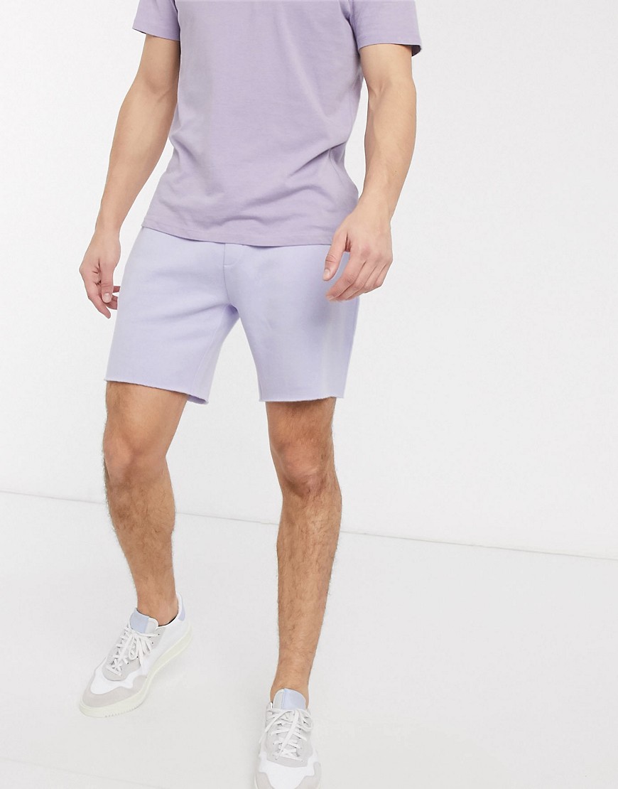 Topman - Shorts van jersey in lila-Paars