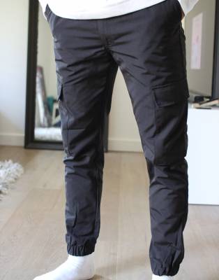 topman black cargo trousers