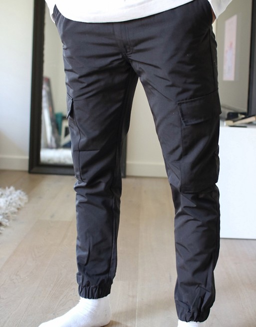 Topman Signature cargo trousers in black