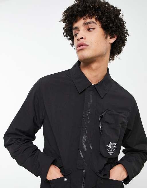 Topman signature coach jacket in black | ASOS