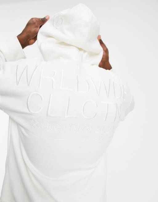 Topman - Signature - Hoodie met print op de achterkant in wit