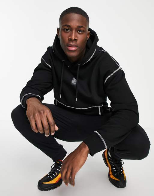 Topman Judgement graphic hoodie in black