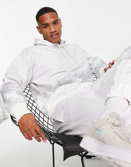 Topman – Signature – Kapuzenpullover mit Berg-Print