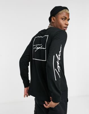 Topman – Signature – Langärmliges Shirt mit Rückenprint | ASOS