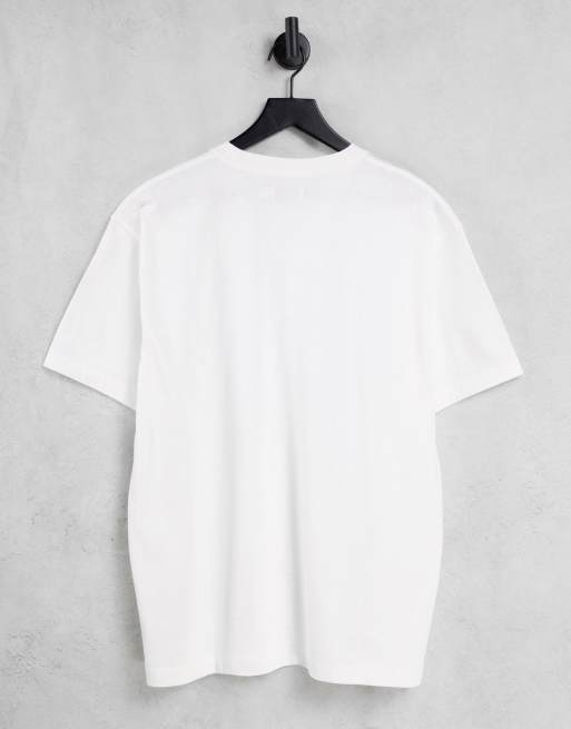 Topman – Signature – Oversize-T-Shirt in Weiß mit kreisförmigem Logoprint auf der Brust, 2 von 4