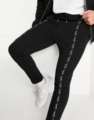Survêtements Topman - Signature - Pantalon de jogging à imprimé - Noir