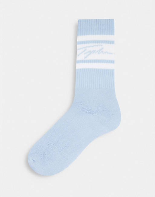 Topman Signature tube sock in blue