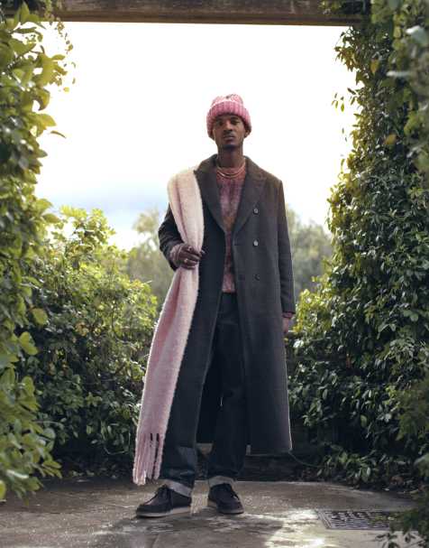 Topman single breasted overcoat in heritage check - view 1