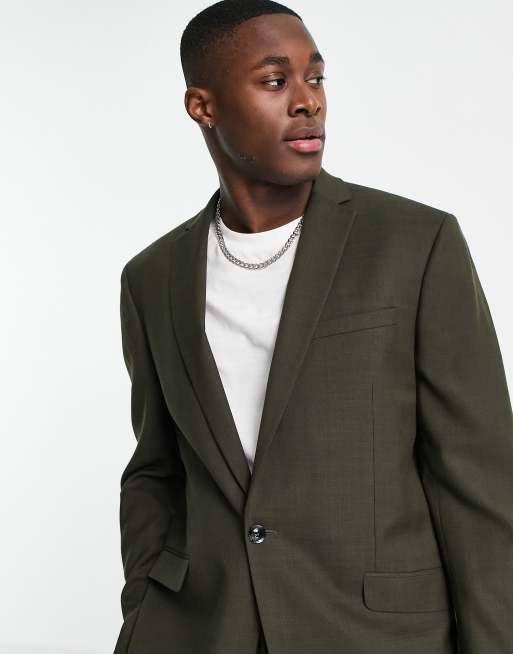 Dark green hot sale blazer mens