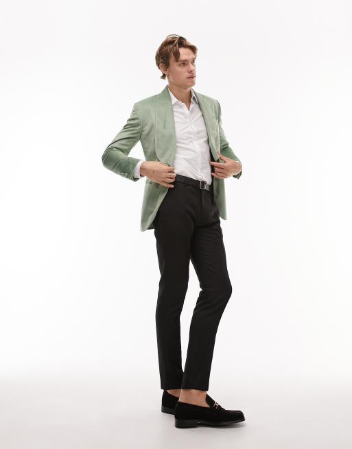 Topman Skinny Velvet Blazer