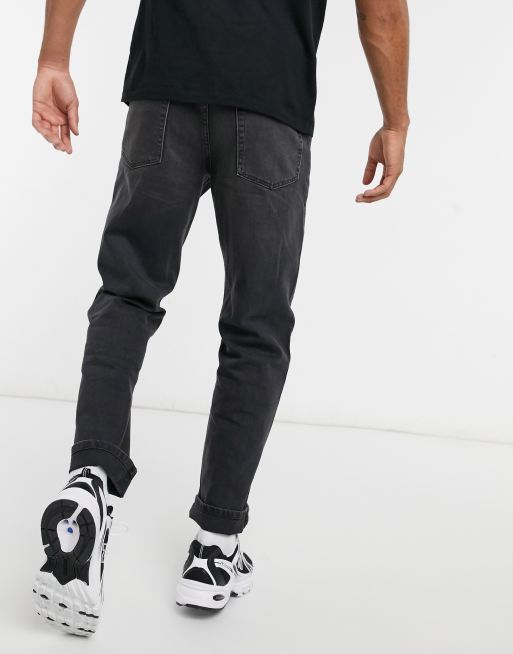 Topman skater jeans in washed black