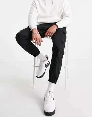 Topman skinny cargo trousers in black - ASOS Price Checker