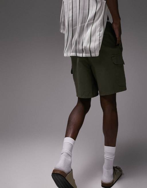 Khaki skinny bermuda store shorts